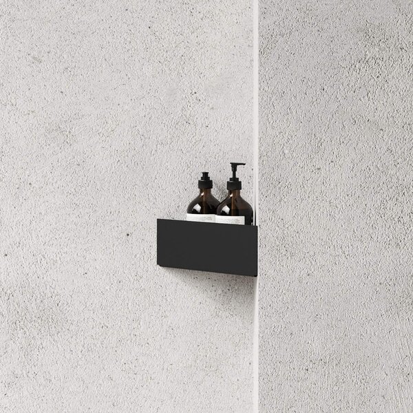 Nichba Rohová koupelnová polička Bath Shelf Corner, black