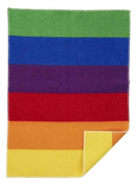 Vlněná dětská deka Rainbow 65x90, Klippan Švédsko Multi