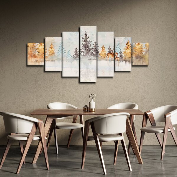 Obraz - Akvarelový les (210x100 cm)