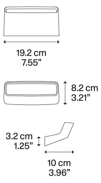 Lodes 17550 2030 Aile, černé nástěnné svítidlo pro nepřímé světlo, 2x8W LED 3000K stmívatelné, délka 19,2cm