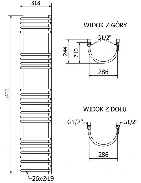 Mexen Eros, elektrické topné těleso 1600 x 318 mm, 600 W, bílá, W112-1600-318-2600-20