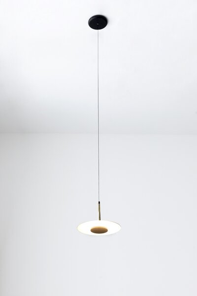 Mantra 7305 Orion, moderní černé svítidlo s mosaznými prvky LED 8W 590lm 3000K, průměr 25cm
