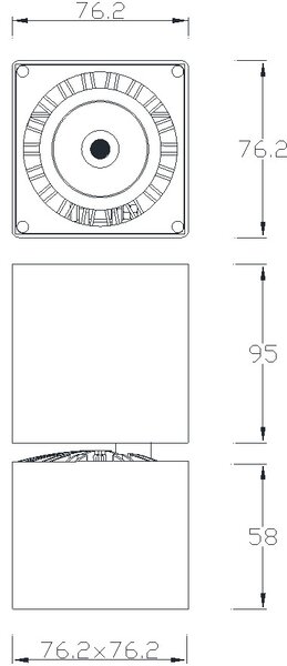 Mantra C0087 Columbretes, nastavitelné stropní svítidlo LED 12W 1040lm 3000K, rozměr 7,6x7,6 cm