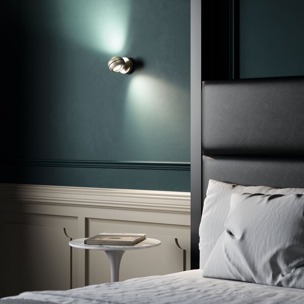 Lodes 16552 1030 Nautilus mini, bílé svítidlo se 2 reflektory, 2x6W LED 3000K stmívatelné, prům. 8,5cm