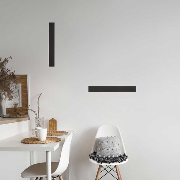 Nova Luce Seline LED nástěnné svítidlo IP44 CRI90 Černá1200mm