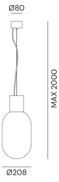 Il Fanale 279.01.MZ Bloom, závěsné svítidlo z mosazi a kouřového bronzového skla, 1x15W LED E27, průměr 20,8cm