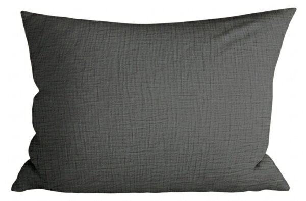 Mušelínový povlak na polštář MUSSARI 70x90 cm, šedý