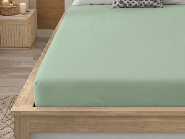 Prostěradlo z mikrovlákna MICROVELLE světle zelené 90x200 cm