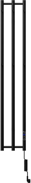 Mexen Pino, elektrické topné těleso s věšáky na ručníky 1405x242 mm, 200 W, černá, W301-1405-242-00-70