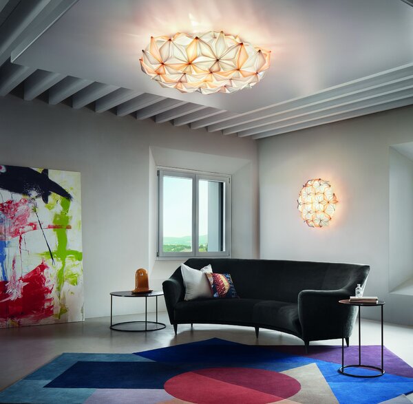 SLAMP LAVCL00ORG00000000EU La Vie large, ambrové designové svítidlo, 3x12W LED E27, prům. 71cm
