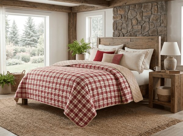 Přehoz na postel TARTAN HEART, barevný Rozměr: 170 x 210 cm