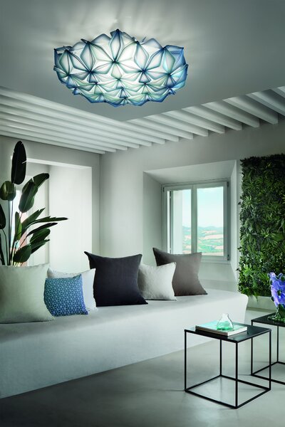 SLAMP LAVCL00BLU00000000EU La Vie large, modré designové svítidlo, 3x12W LED E27, prům. 71cm