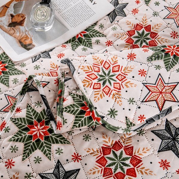 Přehoz na postel CHRISTMAS STAR, barevný Rozměr: 220 x 240 cm