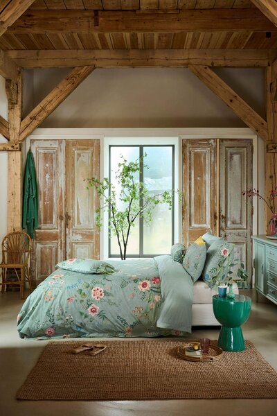 Pip Studio perkálové povlečení Everbloom Green - 140 x 200 cm