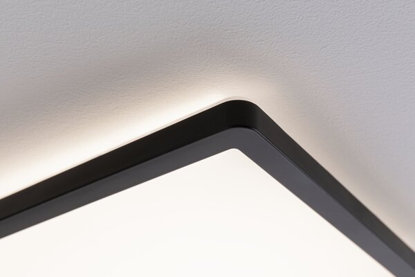 Paulmann 71001 Atria Shine, černé stropní LED svítidlo s korónou, 16W LED 3000K, 29x29cm