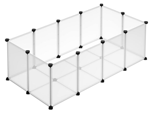 Ohrádka pro malá zvířata z průhledného plastu BEN, 125x63x42cm, transparentní SongmicsHome