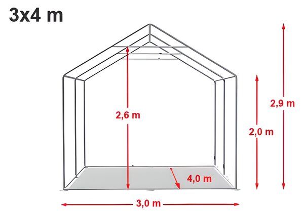 Párty stan 3x4 m PREMIUM - ohnivzdorný barva Bílá