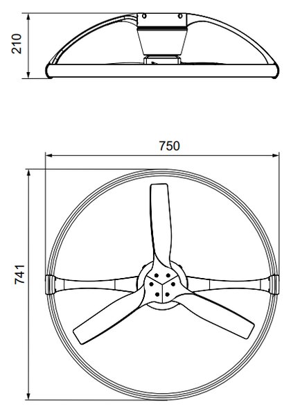 Mantra 7801 Nepal Mini, stropní svítidlo s ventilátorem a dálkovým ovladačem, LED 55W 2700K-5000K, bílá, průměr 75cm