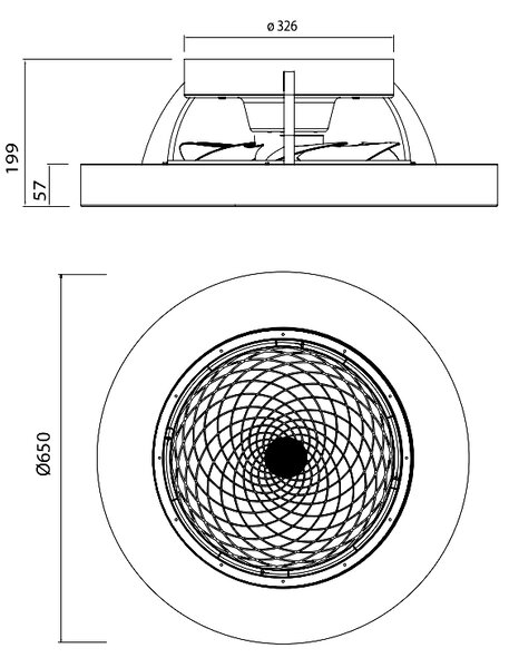 Mantra 7123 Tibet, stropní svítidlo s ventilátorem a dálkovým ovladačem, LED 70W 2700K-5000K, bílá, průměr 65cm