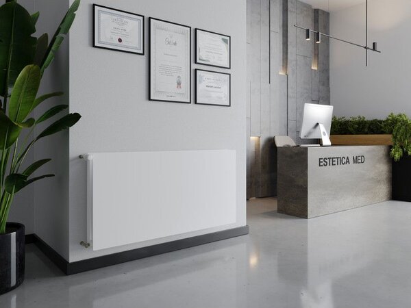 Mexen CHF20 Hygiene Flat deskový radiátor 500 x 1600 mm, boční připojení, 1380 W, bílý - W420HF-050-160-00