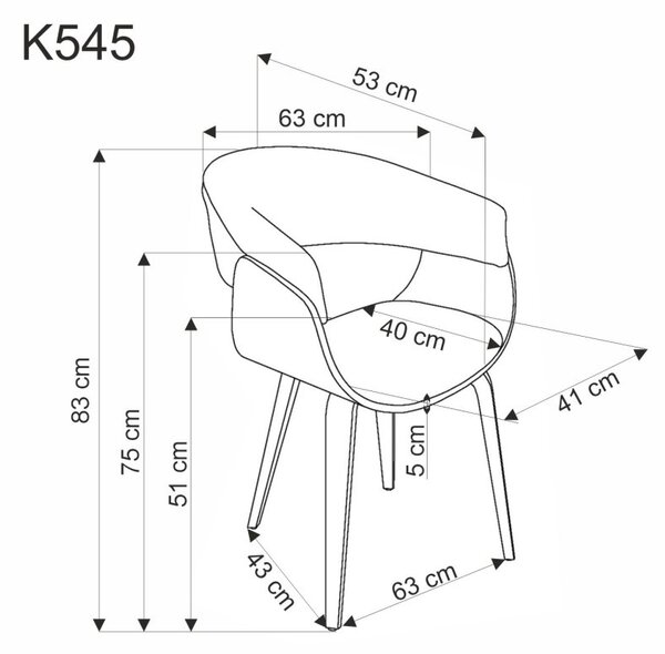Halmar Čalouněné křeslo K545 béžové/ořech