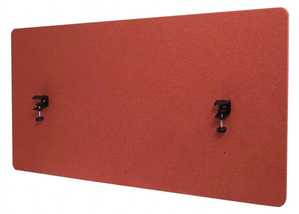 Akustický panel na stůl HWC-G75 - dvoustěnná látka/textil - 60x120 - hnědá