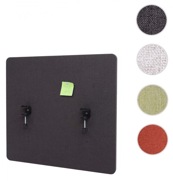 Akustický panel na stůl HWC-G75 - dvoustěnná látka/textil - 60x65cm - hnědo-šedá