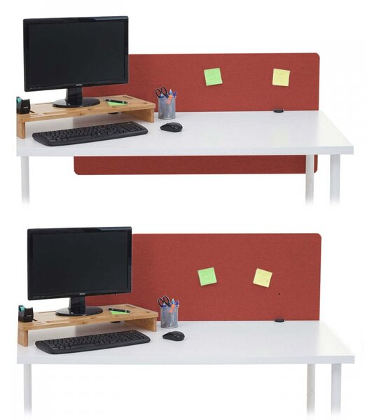 Akustický panel na stůl HWC-G75 - dvoustěnná látka/textil - 60x120 - hnědá