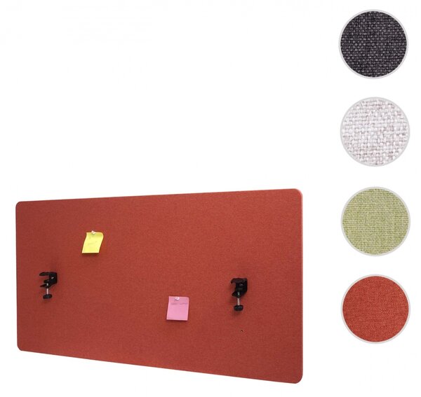 Akustický panel na stůl HWC-G75 - dvoustěnná látka/textil - 60x120 - hnědá
