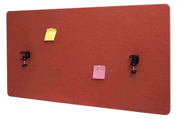 Akustický panel na stůl HWC-G75 - dvoustěnná látka/textil - 60x120 - hnědá