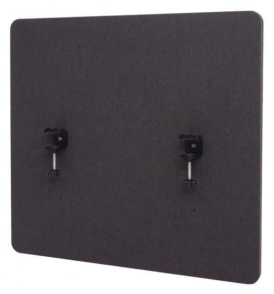 Akustický panel na stůl HWC-G75 - dvoustěnná látka/textil - 60x65cm - hnědo-šedá
