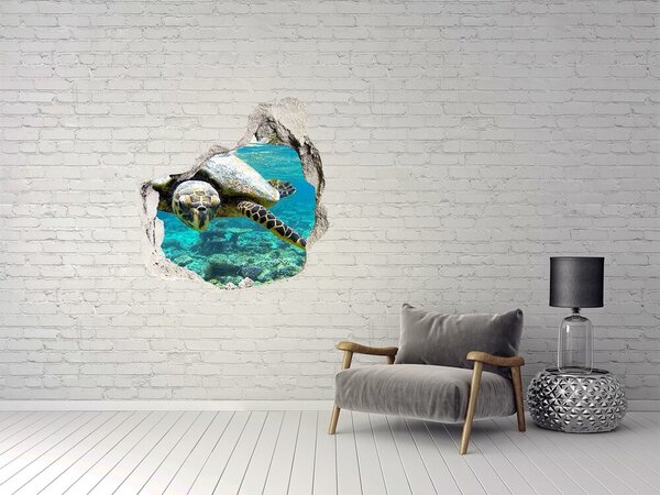 Díra 3D fototapeta nálepka Mořská želva nd-p-83762438