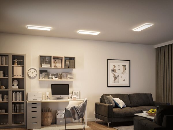 Paulmann 79926 Atria Shine, bílé stropní svítidlo s korónou 22W LED 4000K, 58x20cm