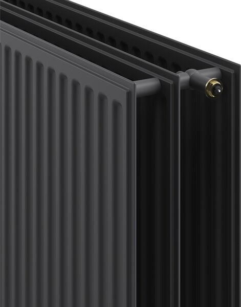 Mexen CVH30 Hygienický deskový radiátor 300 x 3000 mm, spodní připojení, 2617 W, antracit - W630H-030-300-66