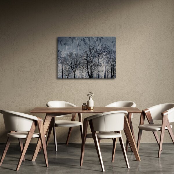 Obraz - Siluety stromů s listy (70x50 cm)