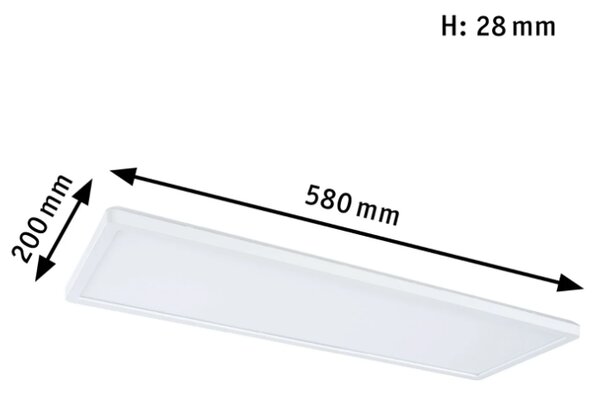 Paulmann 79925 Atria Shine, bílé stropní svítidlo s korónou 22W LED 3000K, 58x20cm
