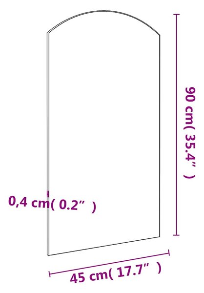 Zrcadlo 90 x 45 cm sklo 326089