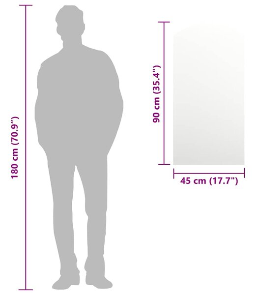 Zrcadlo 90 x 45 cm sklo 326089