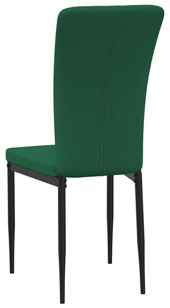Jídelní židle 2 ks tmavě zelené samet 326095