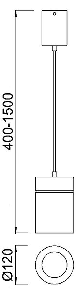 Mantra 5622 Aruba, závěsné svítidlo 1xE27, matná bílá, průměr 12cm