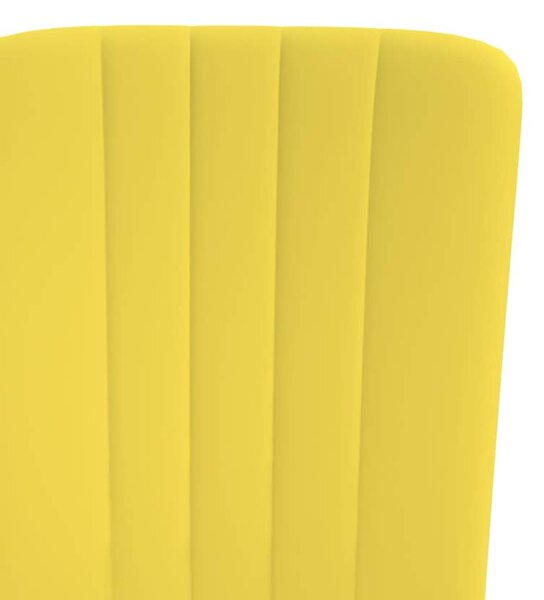 Jídelní židle 4 ks hořčicově žluté samet 326111