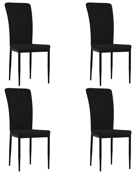 Jídelní židle 4 ks černé samet 326110