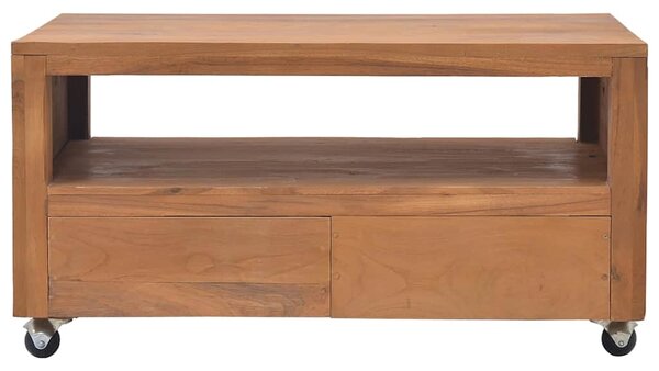 TV skříňka s kolečky 80 × 50 × 42 cm masivní teakové dřevo 326130
