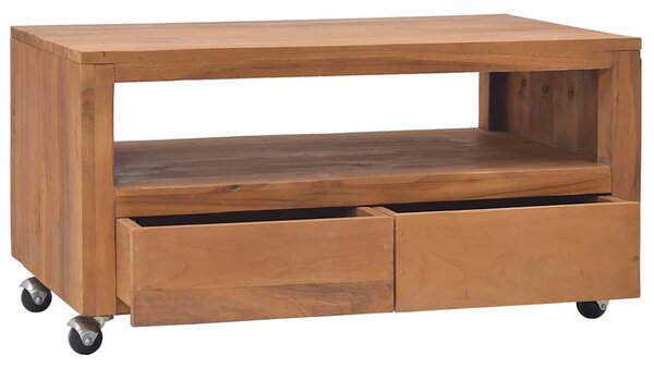 TV skříňka s kolečky 80 × 50 × 42 cm masivní teakové dřevo 326130