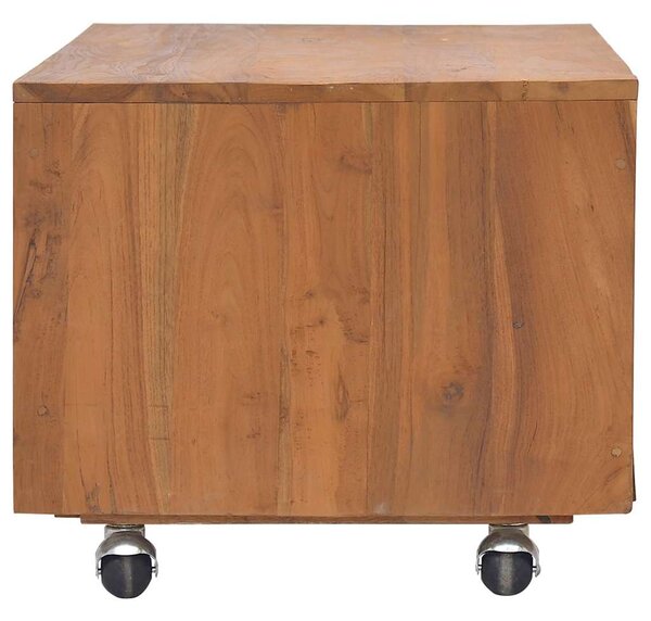 TV skříňka s kolečky 80 × 50 × 42 cm masivní teakové dřevo 326130