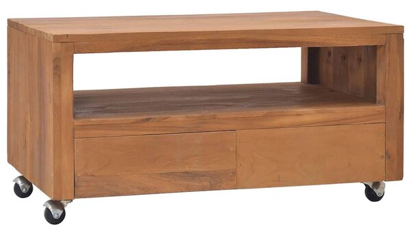 TV skříňka s kolečky 80 × 50 × 42 cm masivní teakové dřevo 326130