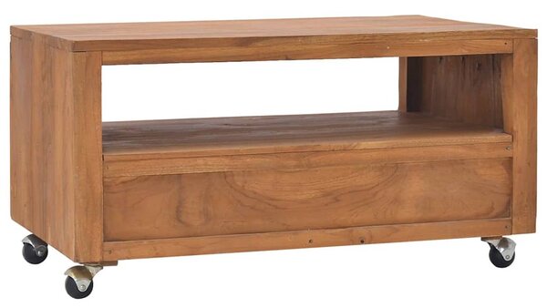 TV skříňka s kolečky 80 × 50 × 42 cm masivní teakové dřevo 326130