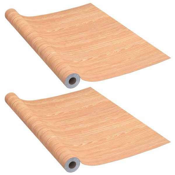 Samolepicí tapety na dveře 2 ks javor 210 x 90 cm PVC 326138