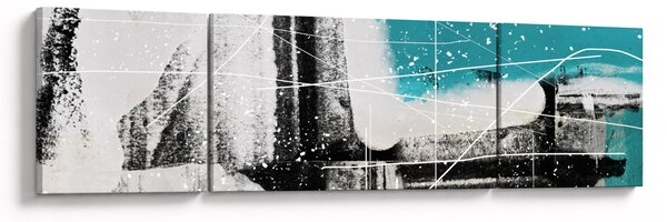 Obraz - Tyrkysová abstrakce (170x50 cm)