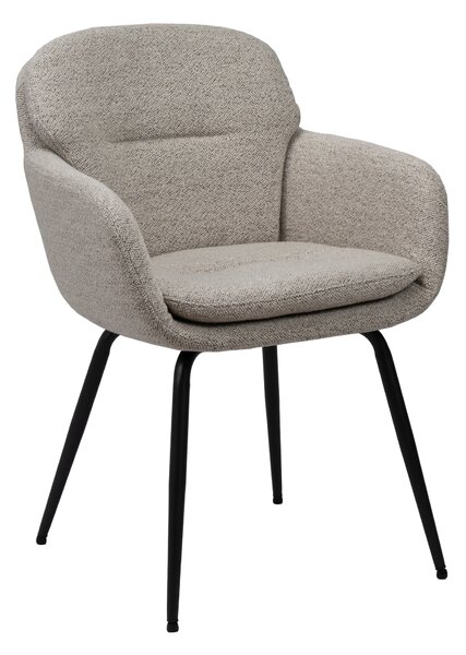MAZZONI EXPORT GEORGIA Béžová latte (tkanina Monza 60) - MODERNÍ ČALOUNĚNÁ ŽIDLE BOUCLÉ DO OBÝVACÍHO POKOJE/JÍDELNY/KANCELÁŘE LOFT